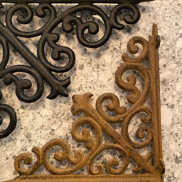 Antique Vintage cast Iron solid shelf brac… - Picture 3 of 12